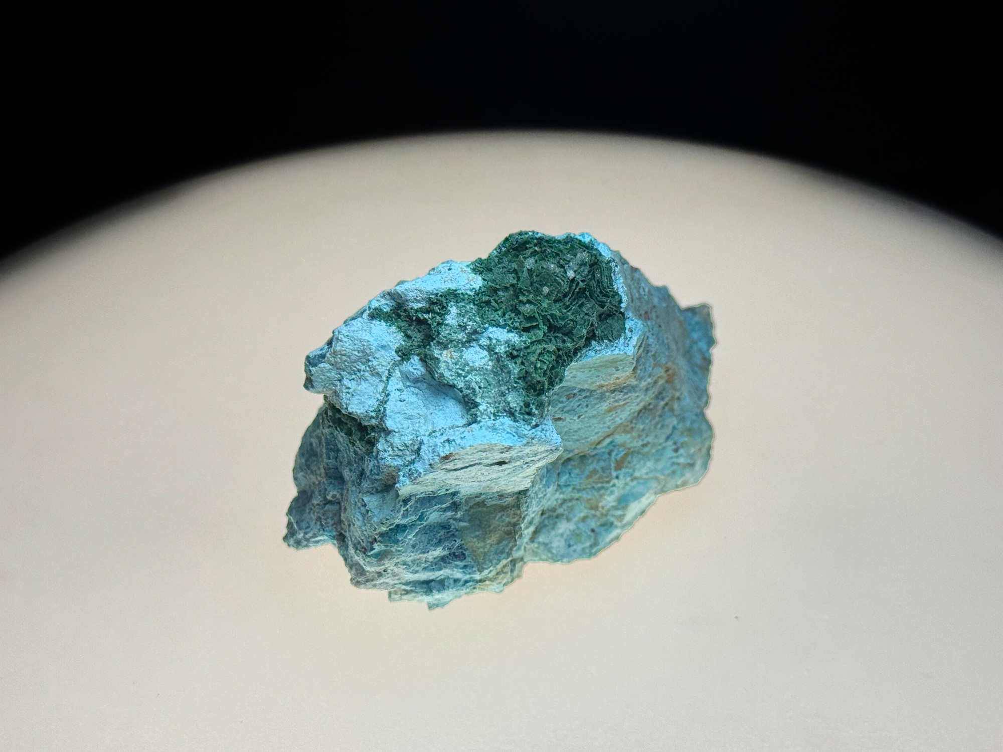 Chrysocolla with Malachite on Matrix - Kaokoveld, Namibia