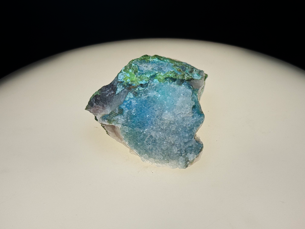 Chrysocolla–Azurite–Malachite on Quartz Matrix - Kaokoveld, Namibia