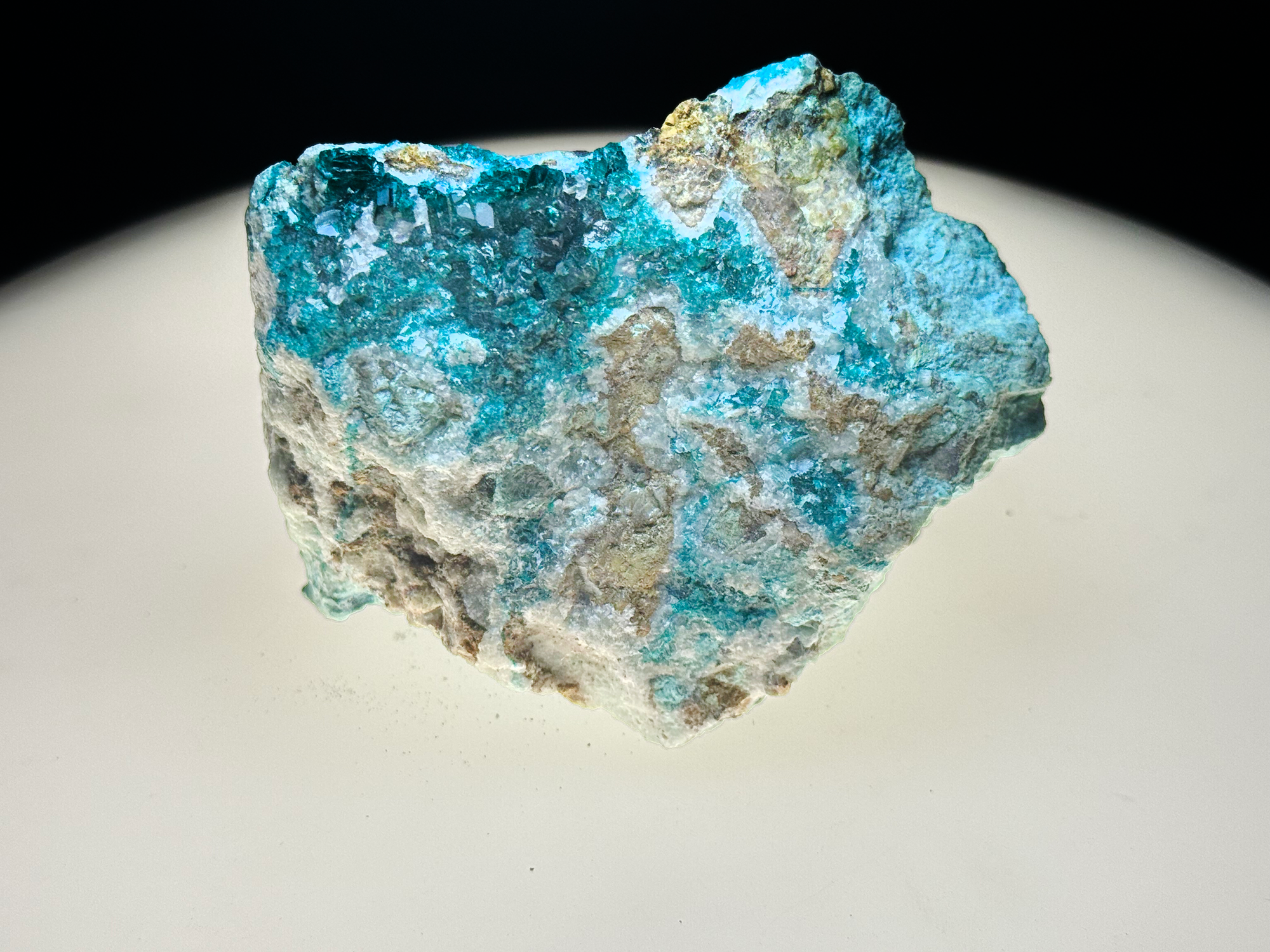 Dioptase with Chrysocolla on Matrix - Kaokoveld, Namibia