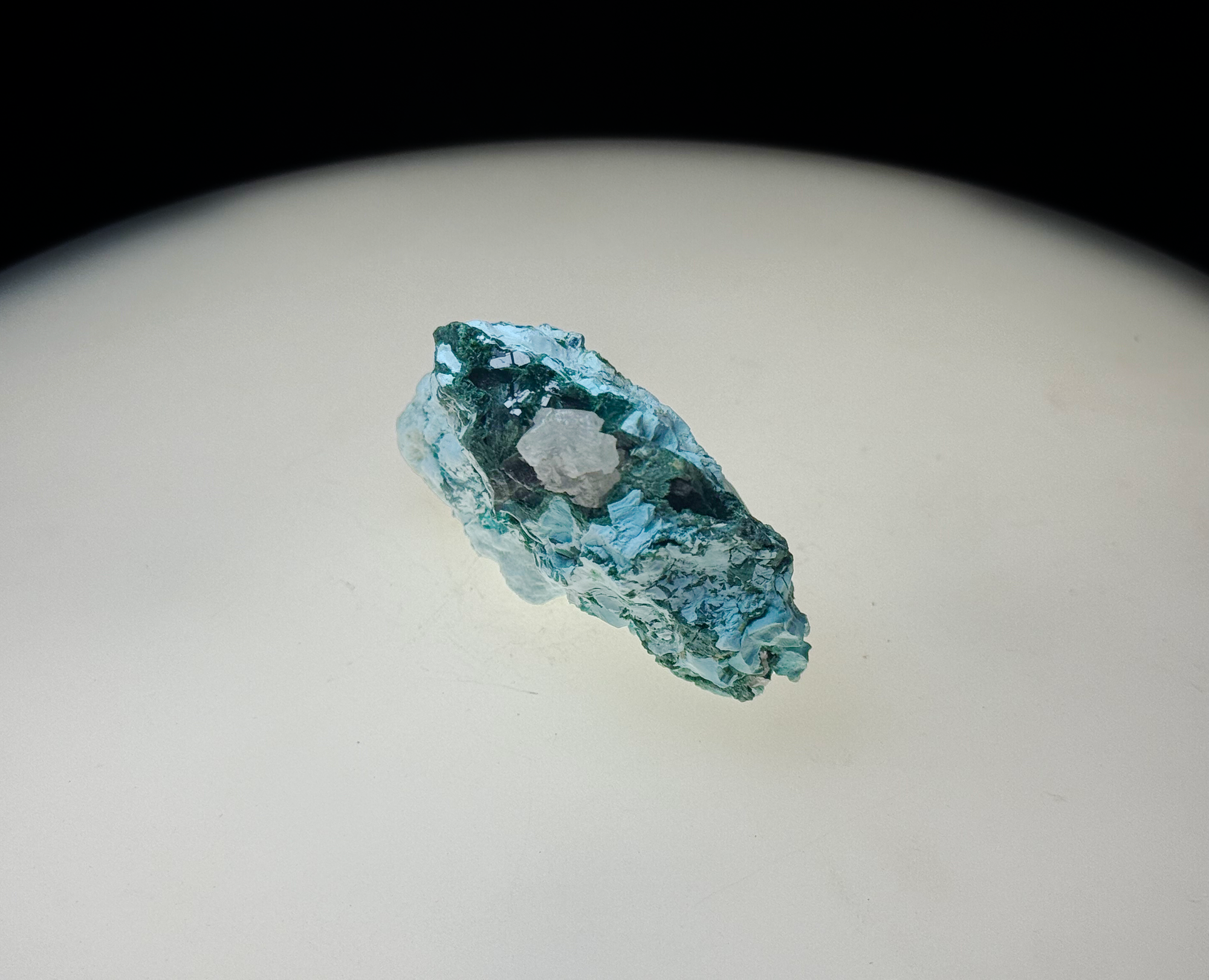 Dioptase on Quartz Matrix - Kaokoveld, Namibia